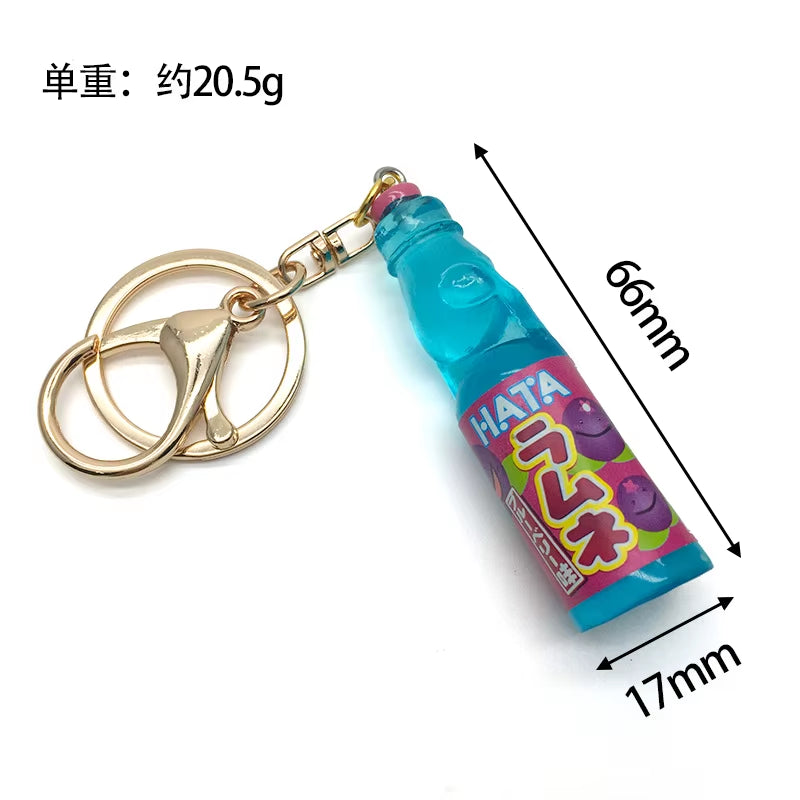 Ramune Keychain Handmade Pink Ramune Beaded Phone Charm Cuteaccessory Women