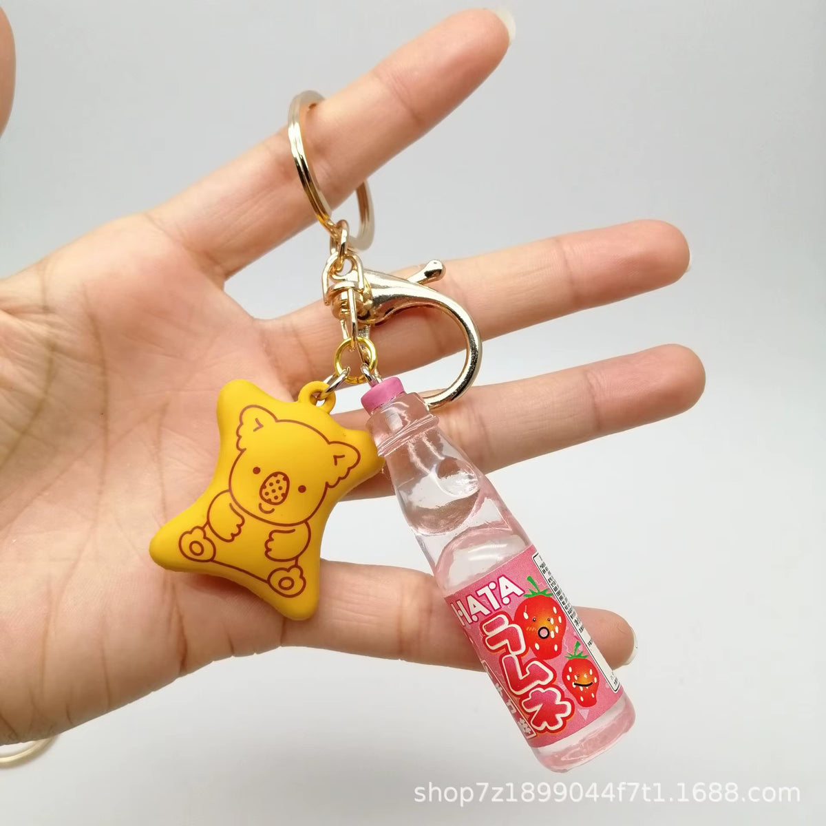 Ramune Keychain Handmade Pink Ramune Beaded Phone Charm Cuteaccessory Women