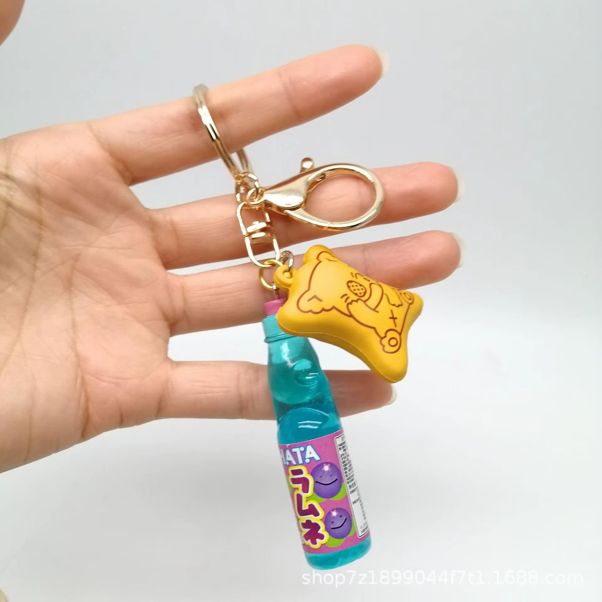 Ramune Keychain Handmade Pink Ramune Beaded Phone Charm Cuteaccessory Women