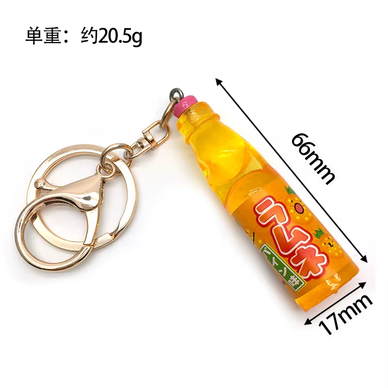 Ramune Keychain Handmade Pink Ramune Beaded Phone Charm Cuteaccessory Women