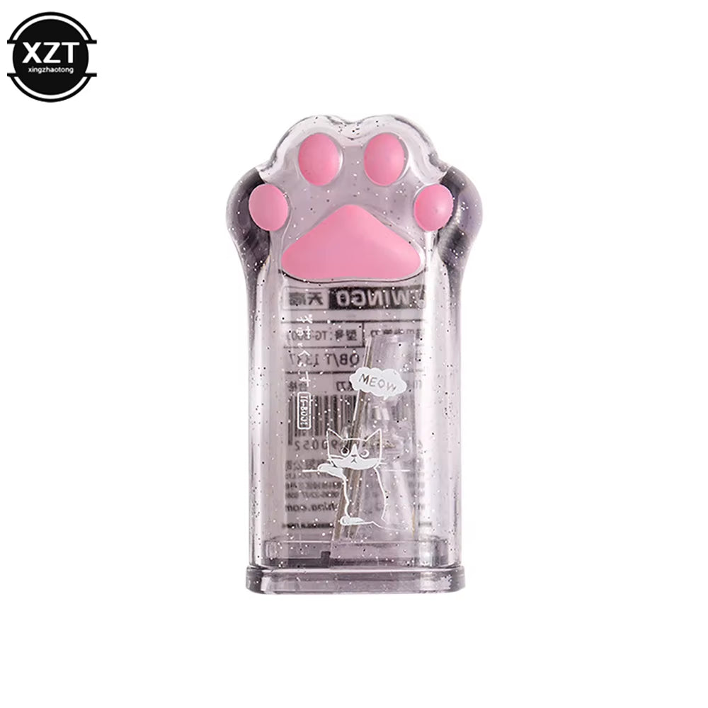 1 Pcs Cute Creative Cat Paw Pencil Sharpener Pink Grey Color Kawaii Stationery School Supplies for Kids Gift